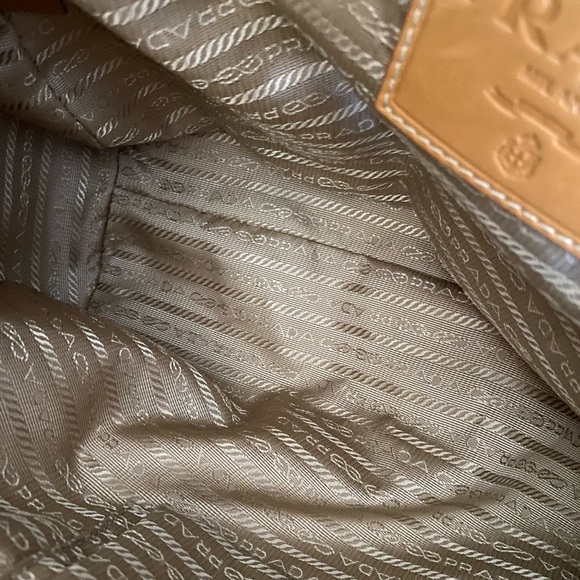 PRADA Vitello Daino Trimmed Canapa Logo Frame Bag - Picture 17 of 17